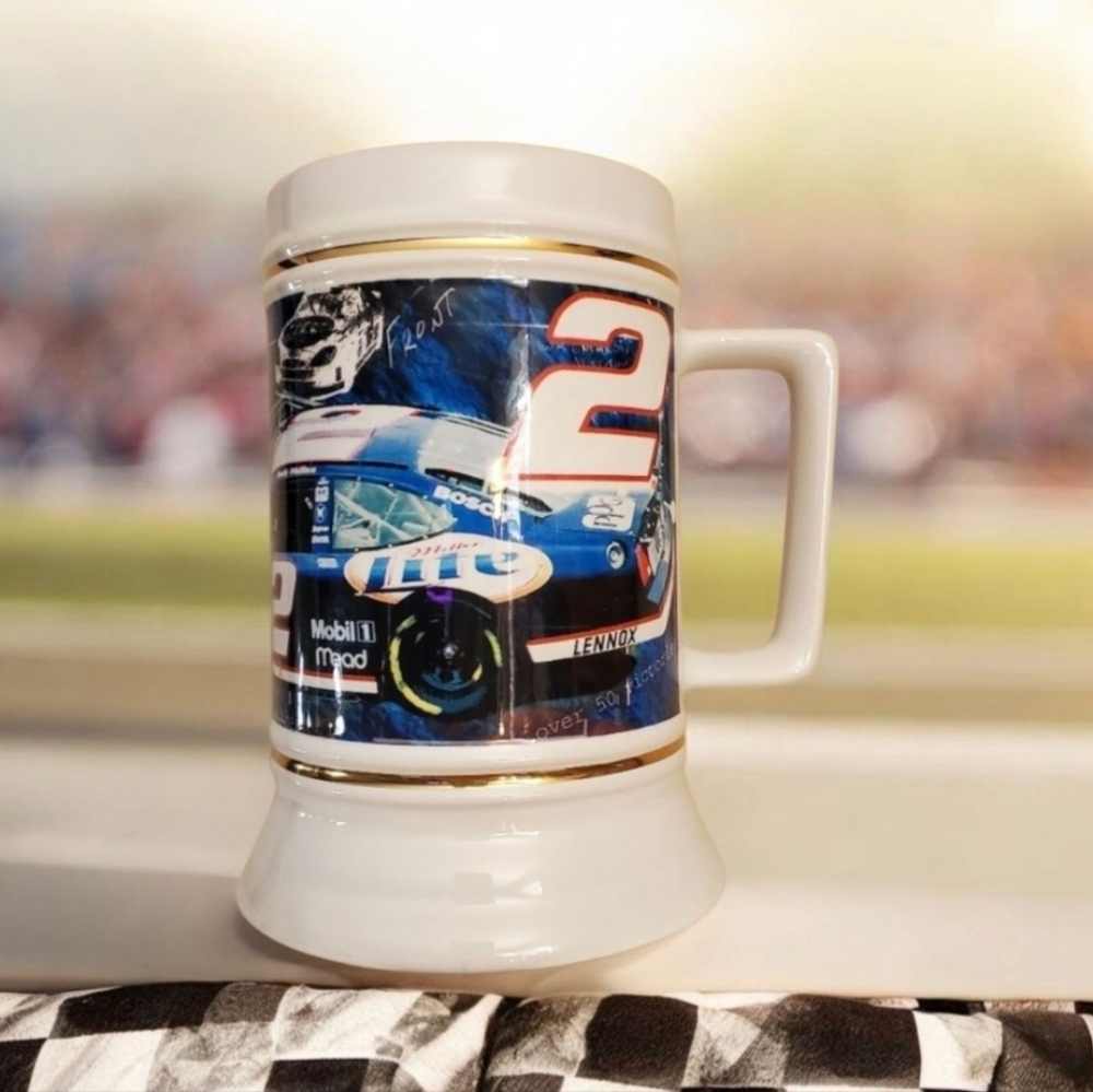 Nascar Rusty Wallace #2 Miller Lite Car Beer Stein